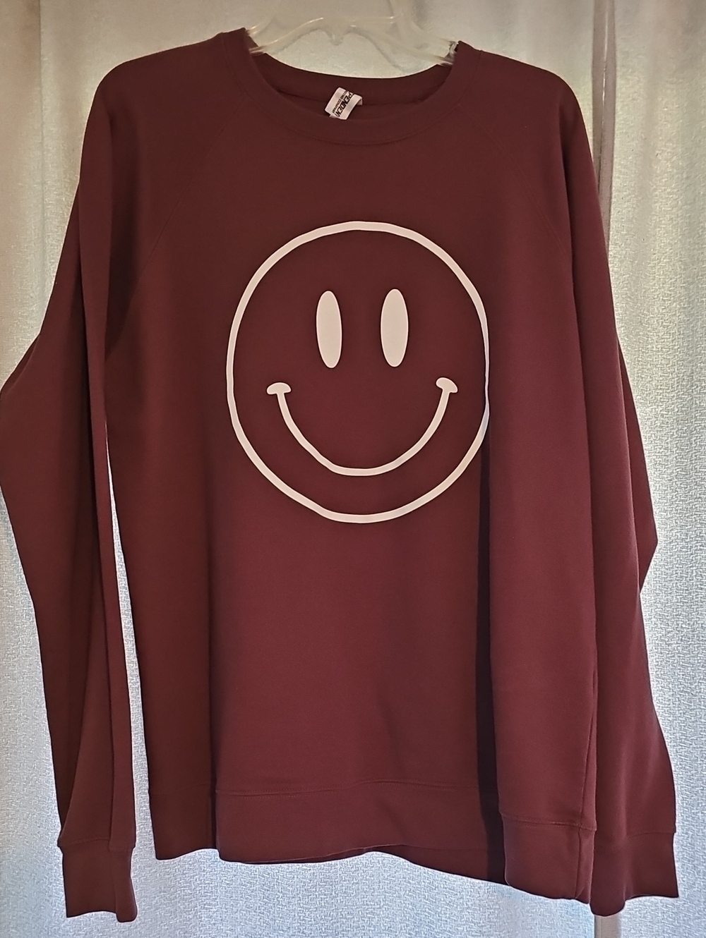 Men's Maroon Smile Graphic Sweatshirt